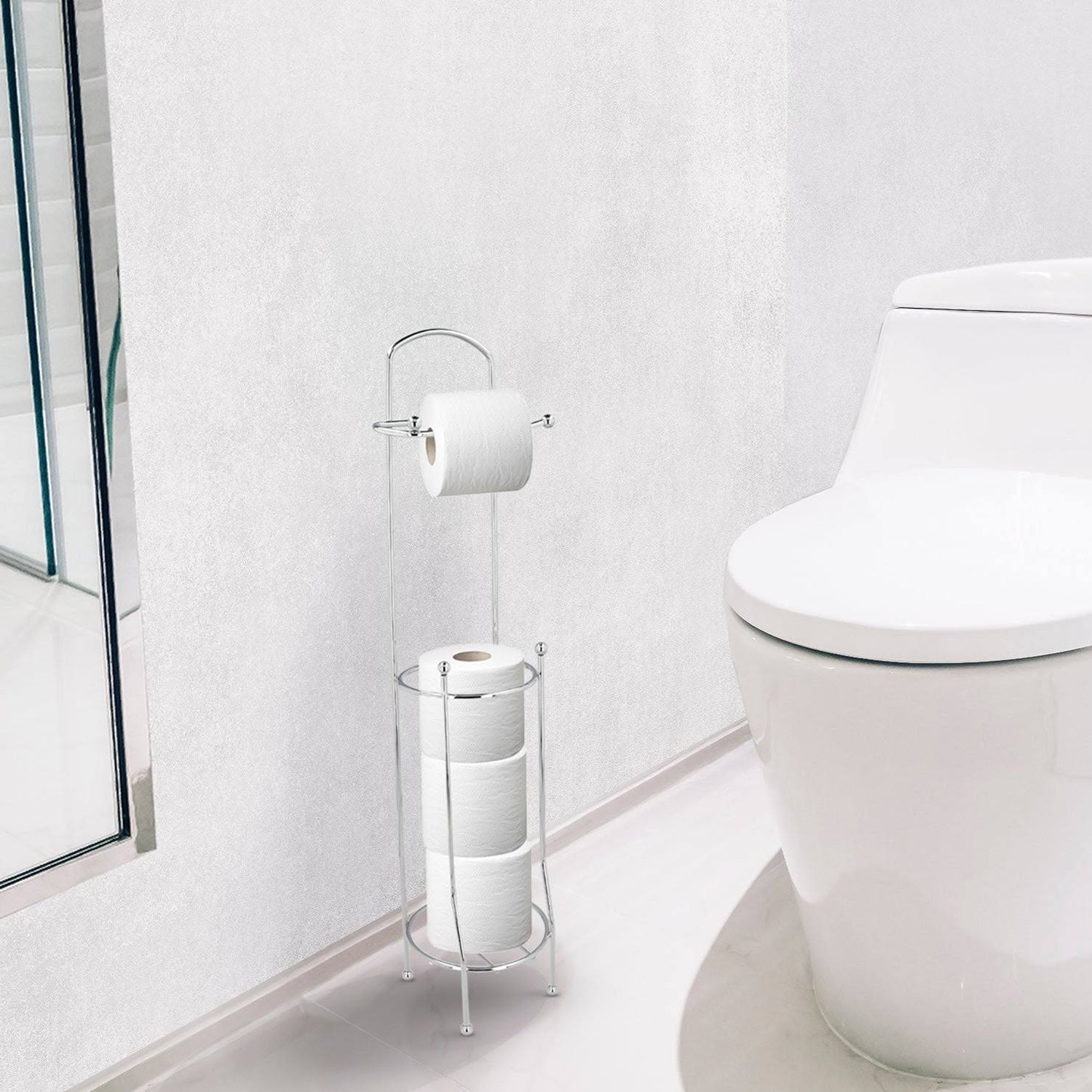 5199 Tissue Roll Stand 63cm High Quality Steel Stand Foe Toilet & Home Use Stand 5199 Tissue Roll Stand 63cm High Quality Steel Stand Foe Toilet & Home Use Stand